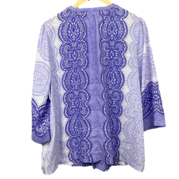 🚨For Tannis🚨 Bob Mackie Wearable Art Purple White Size XL - Picture 4 of 6